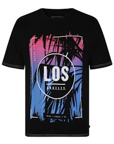 KAM Los Angeles Print T-Shirt Schwarz